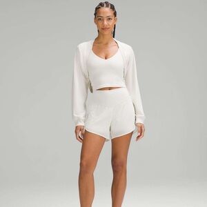 NWOT Lululemon Nulu & Mesh Shorts - Bone